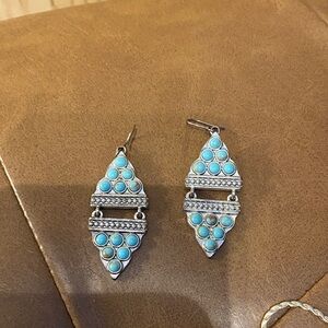 Elegant Silver and Turquoise Earrings